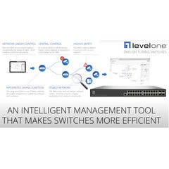 LEVELONE GTL-2885 - SWITCH TURING Gigabit Managed L3 Lite a 28 porte, 24x Gigabit RJ45, 4 porte SFP+ 1G/10G