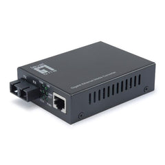 LEVELONE GVT-2002 - MEDIA CONVERTER GIGABIT da RJ45 a SC, fibra monomodale, 1310nm, 20 km