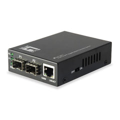 LEVELONE GVT-2011 - MEDIA CONVERTER SWITCH GIGABIT da RJ45 a SFP, 2x SFP e 1x RJ45