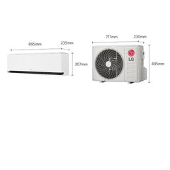 Climatizzatore Monosplit "LG DUALCOOL Premium AI Air" - 12.000 BTU da 3,5 kW - WiFi Integrato - Pompa di Calore - A+++