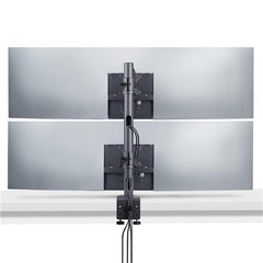 Supporto da scrivania per 2 monitor impilati verticalmente, doppio 49", capacità totale 32 kg