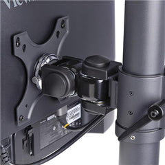 Supporto da scrivania per 2 monitor impilati verticalmente, doppio 49", capacità totale 32 kg