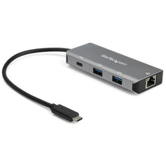 Hub USB-C a 3 porte - 2x USB-A  1x USB-C 1x RJ45