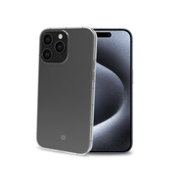 HEXAGEL - Cover trasparente semi rigida, ultra resistente in Poliuretano + Policarbonato compatibile con Apple iPhone 15 Pro [IPHONE 15 CASES]