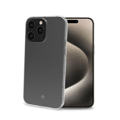 HEXAGEL - Cover trasparente semi rigida, ultra resistente in Poliuretano + Policarbonato compatibile con Apple iPhone 15 Pro Max [IPHONE 15 CASES]