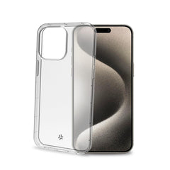 HEXAGEL - Cover trasparente semi rigida, ultra resistente in Poliuretano + Policarbonato compatibile con Apple iPhone 15 Pro Max [IPHONE 15 CASES]