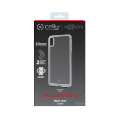 HEXALITE - Cover trasparente semi rigida, ultra resistente in Poliuretano + Policarbonato compatibile con Apple iPhone Xs Max