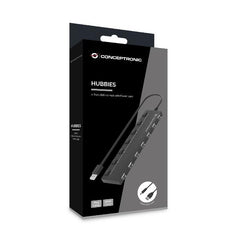 HUB 7-PORTE USB 2.0 (cavo alimentazione, Interruttore, cavo 90cm)