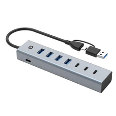 HUB USB 3.0 7 PORTE, 5Gbps, 3x USB-C, 4x USB-A