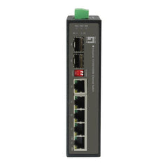 LEVELONE IES-0600 - SWITCH INDUSTRIALE 6-PORTE GIGABIT, 1x SFP + 1x SFP/RJ45 Combo, DIN-RAIL, -40°/+75°