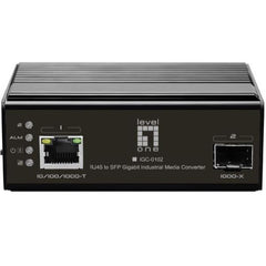 LEVELONE IGC-0102 - MEDIA CONVERTER INDUSTRIALE da RJ45 a SFP GIGABIT, -40°C - +75°C