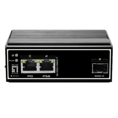 LEVELONE IGP-0310 - SWITCH INDUSTRIALE RJ45 TO SFP GIGABIT ETHERNET 3-PORTE GIGABIT POE PSE/PD, 802.3at PoE+, 30W, ingresso 12-56V DC