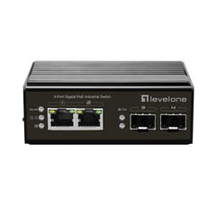 LEVELONE IGP-0432 - SWITCH INDUSTRIALE 4-PORTE GIGABIT POE, 802.3at/af, 60W, -40°C - 75°C