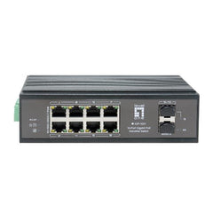 LEVELONE IGP-1031 - SWITCH INDUSTRIALE 10-PORTE GIGABIT POE 240W, DIN-RAIL, -40°C +75°C -  8 Gigabit Ethernet ports + 2 Gigabit SFP slots