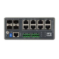 LEVELONE IGP-1271 - SWITCH INDUSTRIAL 12-PORTE GIGABIT L3 POE 240W, 4x SFP, -40°C - 75°C