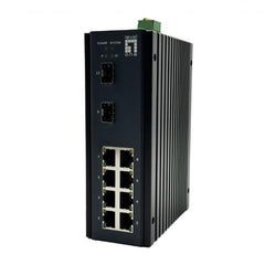 LEVELONE IGU-1071 - SWITCH INDUSTRIALE 10-Porte L2 Plus Managed Gigabit, 8x 1GbE RJ45, 2x 1/2.5GbE SFP, DIN-Rail, -40°C to 75°C