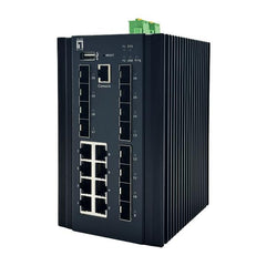 LEVELONE IGX-2072 - SWITCH INDUSTRIALE MANAGED L2 Plus a 20 porte, 8 x 1GbE RJ45, 8 x 1GbE SFP, 4 x 1/2,5/10GbE SFP+