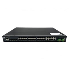 LEVELONE IGX-2872 - SWITCH INDUSTRIALE Gestito L2 Plus a 28 Porte, 8x Combo SFP/RJ45, 16x porte SFP 100/1000BASE-X, 4x porte SFP+ 1/2.5/10GbE, 19", 1AC/2DC, da -40°C a 80°C