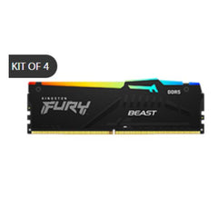 128GB 5200MT/s DDR5 CL40 DIMM (Kit of 4) FURY Beast RGB XMP