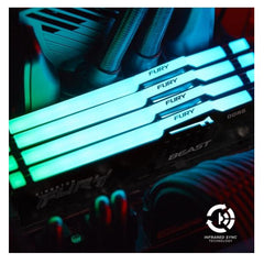 Kingston 64GB (2x32GB) DDR5 5200MT/s CL40 FURY Beast Black RGB XMP