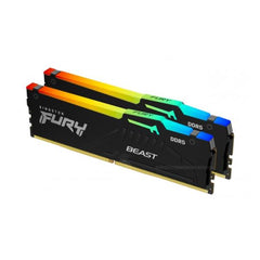 Kingston 64GB (2x32GB) DDR5 5200MT/s CL40 FURY Beast Black RGB XMP