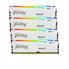 128GB 5200MT/s DDR5 CL40 DIMM (Kit of 4) FURY Beast White RGB XMP