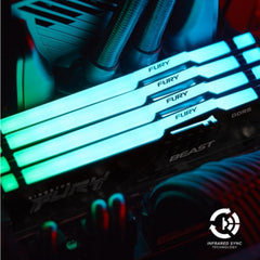 Kingston - FURY 16GB (2x8GB) DDR5 5600MT/s CL36 Beast Black RGB EXPO EXPO