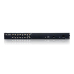 Switch KVM over IP Cat 5 a 16 porte con porta per collegamento a margherita 1 accesso condivisione locale/remoto
