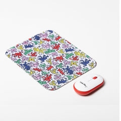 KHKITMOUSE2 - Kit Mouse Wireless con dongle USB-A, click silenzioso + tappetino anti scivolo [KEITH HARING COLLECTION]