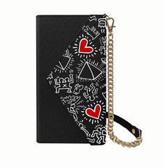 KEITH HARING - Pochette universale con fissaggio magnetico compatibile con gli smartphone fino a 6.7" dimensione display