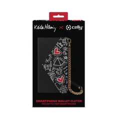 KEITH HARING - Pochette universale con fissaggio magnetico compatibile con gli smartphone fino a 6.7" dimensione display