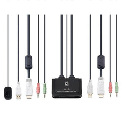 LEVELONE KVM-0290 - KVM SWITCH 2-PORTE USB HDMI con Supporto Audio