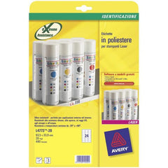 Etichette in poliestere bianco - per stampanti Laser - 63,5 x 33,9 mm durevoli
