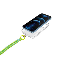 LACETBRAIDED - Laccio da collo lunghezza 1.2 mt in Nylon con badge trasparente universale per smartphone [SUMMER]