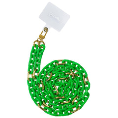 LACETCHAIN - Laccio da collo lunghezza 1.2 mt in Nylon con badge trasparente universale per smartphone [SUMMER]