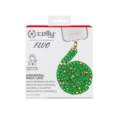 LACETCHAIN - Laccio da collo lunghezza 1.2 mt in Nylon con badge trasparente universale per smartphone [SUMMER]