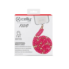 LACETCHAIN - Laccio da collo lunghezza 1.2 mt in Nylon con badge trasparente universale per smartphone [SUMMER]