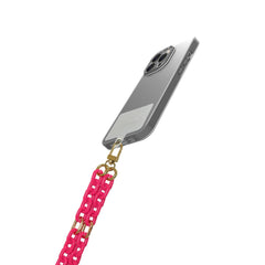 LACETCHAIN - Laccio da collo lunghezza 1.2 mt in Nylon con badge trasparente universale per smartphone [SUMMER]