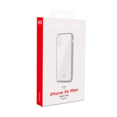LASER MATT - Cover trasparente morbida con effetto metallo colore argento compatibile con Apple iPhone Xs Max