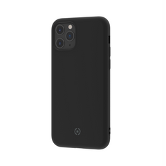 LEAF - Cover in TPU con rivestimento in silicone e finitura soft touch colore nero compatibile con Apple iPhone 11 Pro