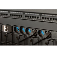 MULTIPRESA ALIMENTAZIONE PER RACK 19" CON 6 PRESE UNIVERSALI TRIPOLARI/SCHUKO MAGNETOTERMICA
