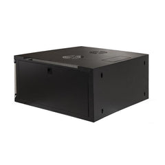ARMADIO RACK 19" 6 UNITA' DA MURO 350x540x600 MM COLORE NERO PORTA VETRO