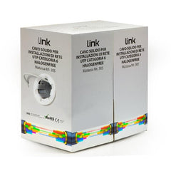 CAVO SOLIDO UTP PER RETI CATEGORIA 6 LSZH AWG23 MATERIALE CCA MATASSA MT 305 CLASSE CPR ECA