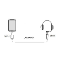 ADATTATORE USB-C MASCHIO - JACK AUDIO 3,5MM FEMMINA