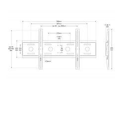 Staffa da muro per video 50-86" fino a 80 kg VESA 800X400