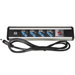 MULTIPRESA DA TAVOLO 4 PRESE UNIVERSALI CON 2 PORTE USB