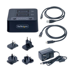Duplicatore di unità M.2 NVMe 1:1, clonatore autonomo di dischi SSD M.2 fino a 90 GBpm, dock USB 3.2 20Gbps per drive M.2 a doppio alloggiamento, cavi USB-C/A inclusi