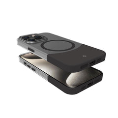 MAGDUAL  - Cover trasparente con finitura soft touch compatibile con la tecnologia Magsafe per Apple iPhone 16 Pro Max [IPHONE 16 CASES]