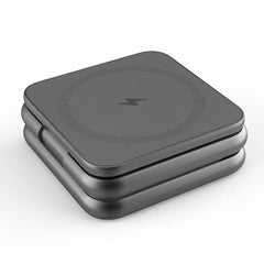 MAGFOLD3IN1 - Caricabatteria wireless 3in1, Tecnologia Magsafe, ricarica fino a 3 dispositivi, potenza massima 15 Watt, pieghevole