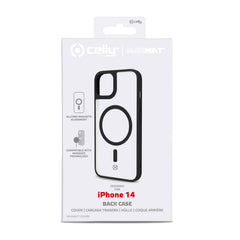 MAGMATT - Cover morbida trasparente con bordi effetto opaco compatibile con la tecnologia Magsafe per Apple iPhone 14